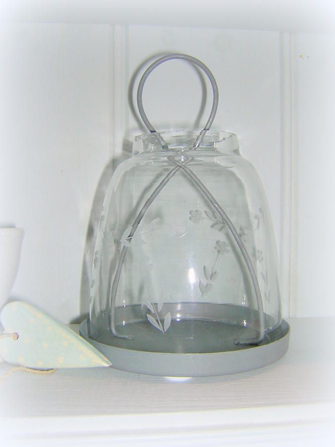 Etched Glass Tea-Light Holder