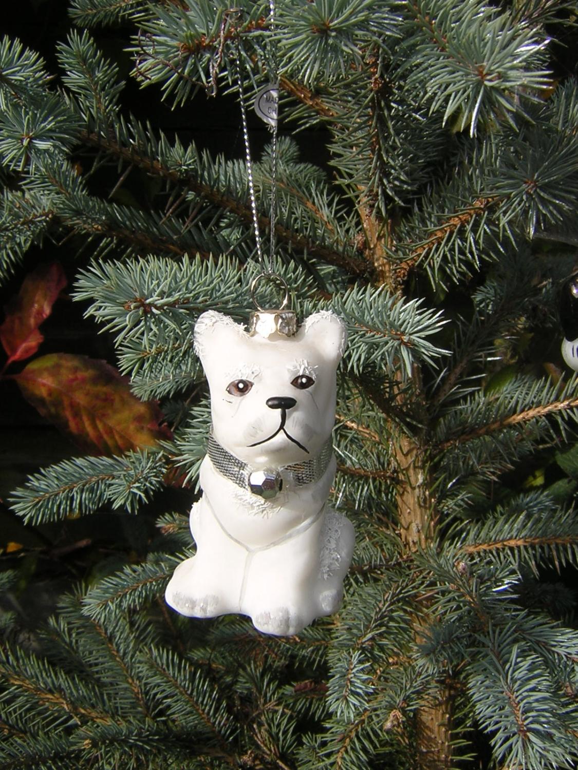 Snowdrop Dog Tree Decoration