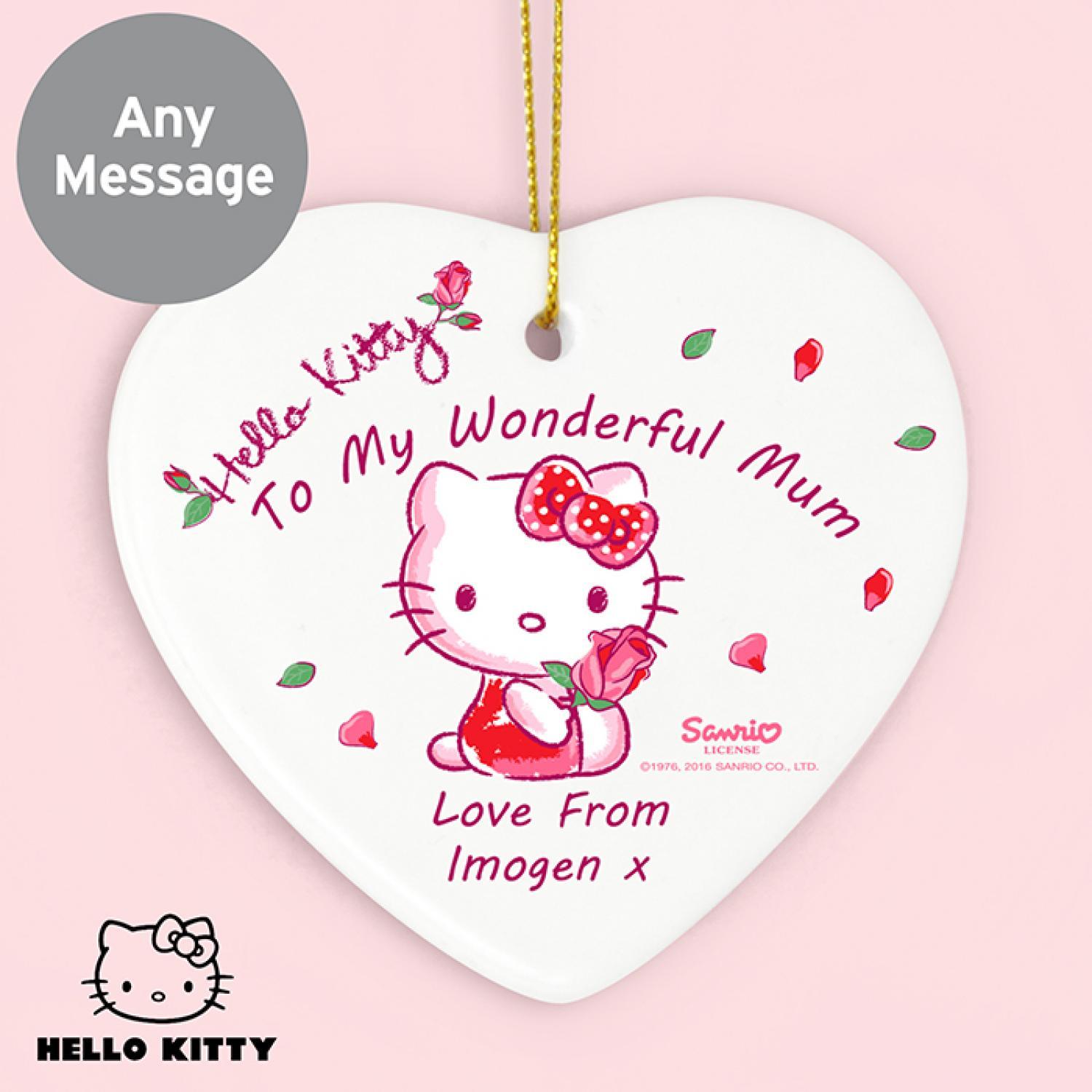 Hello Kitty Cherry Bloom Ceramic Heart
