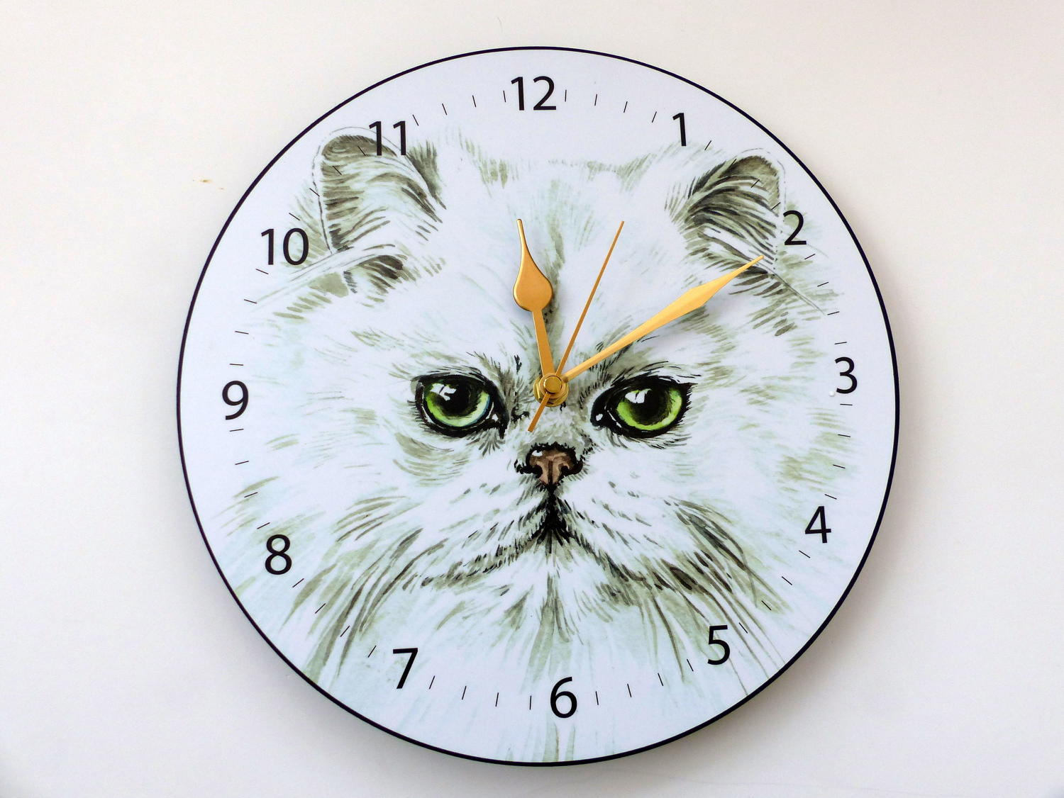 Persian Cat Wall Clock