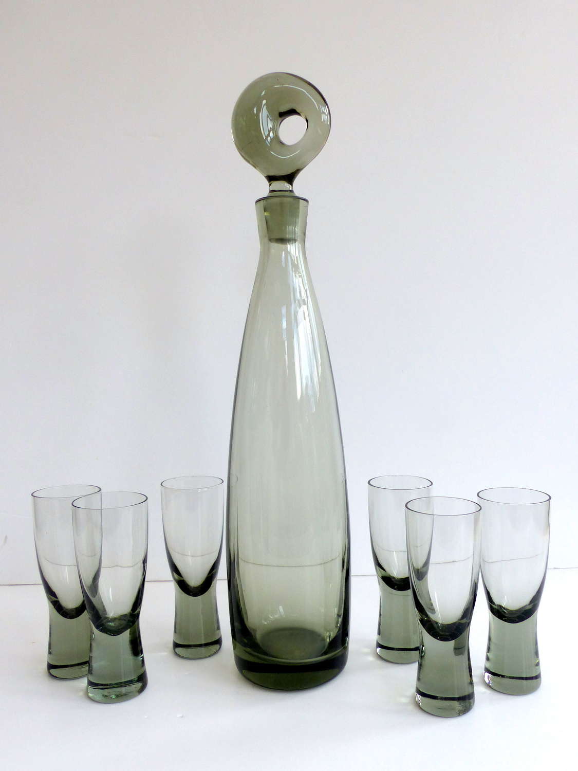 Holmegaard Aristocrat Decanter with Six Glasses