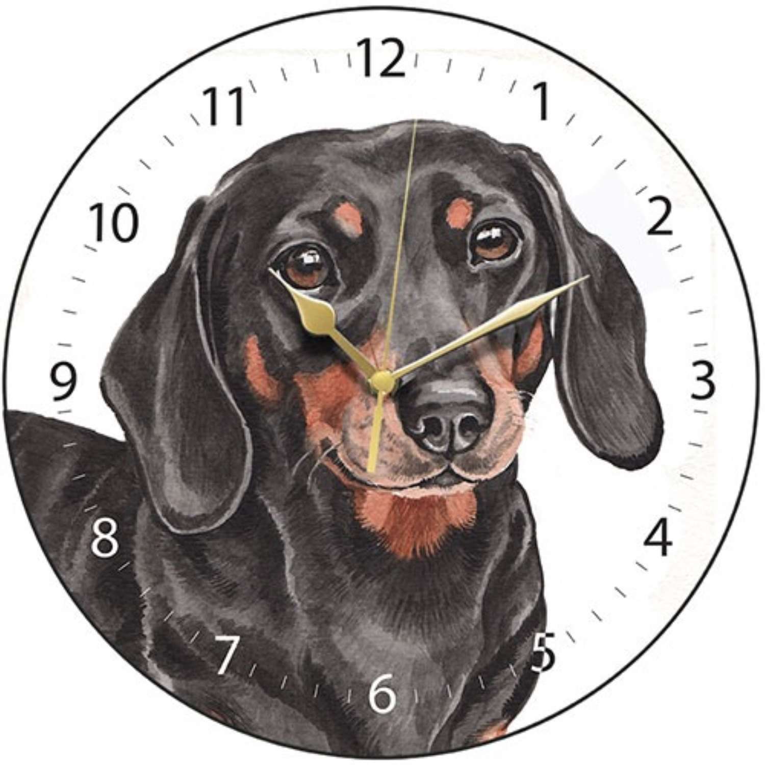 Dachshund Wall Clock. Made in the UK